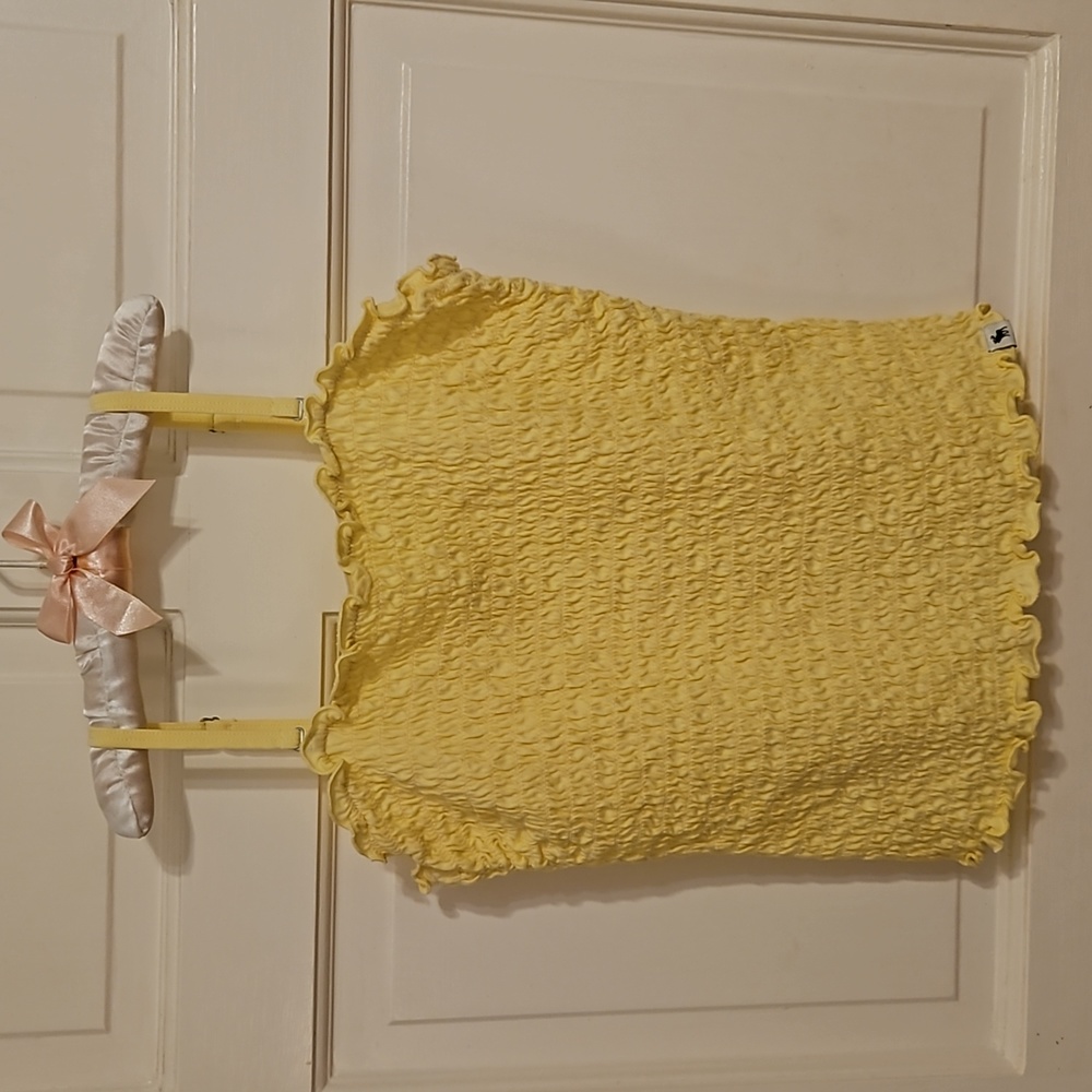 Abercrombie Kids Girls Smocked Yellow Tube Top, Size 13/14